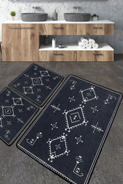 Mijölnir Juego de alfombrillas de baño Antiguo Gris oscuro
